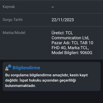 KVK IMEI Kaydı Olmayan Ürün Gönderdi