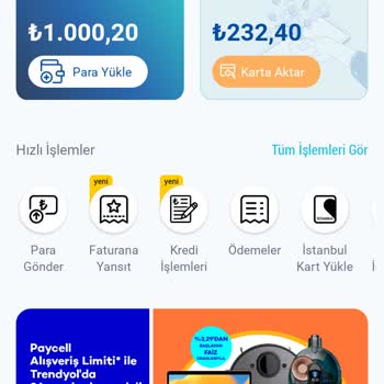 Paycell Kartıma Para Atamıyorum