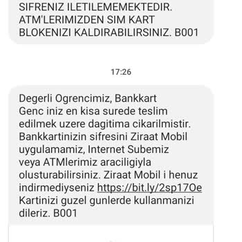 Ziraat Bankası Kartımın Hâlâ Gelmemesi