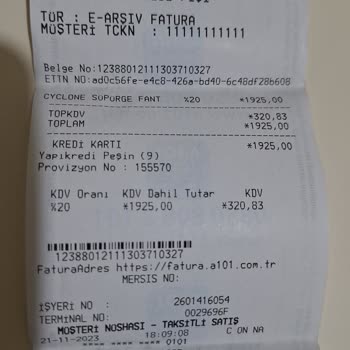 A101 İade Kabul Etmiyor