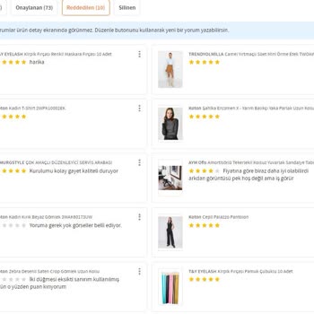 Trendyol Yorum Değerlendirme Red Ediliyor