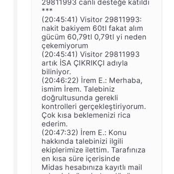 Midas Hesabımı Kapatmada Sorun Yaratma