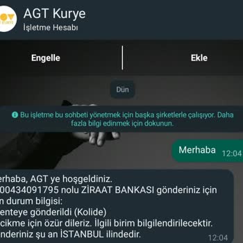 AGT Kurye (aynigunteslim.com) Ziraat Kartımı Bir Türlü Teslim Alamıyorum!
