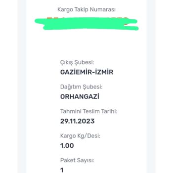 Aras Kargo Siparişin Geç Gelmesi