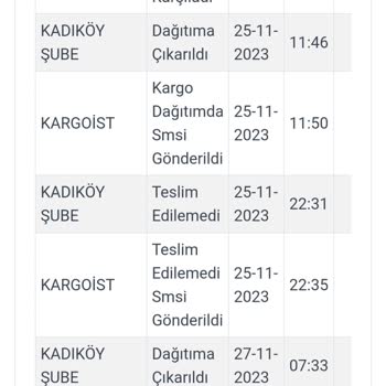Teslim Edilmeyen Kargoist Sorumsuzluğu