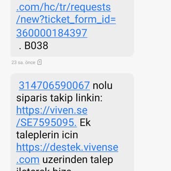 Vivense Sipariş İptali Yapmıyor.