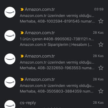 Amazon Sipariş İptal Edilmesi