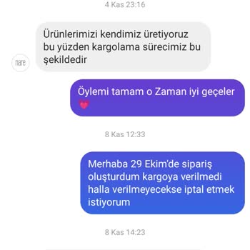 Nare Giyim Para Kıyafet Kargolanmıyor Para İadesi Yapılmıyor