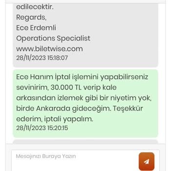 Biletwise.com Maalesef Biletimi Vermiyor