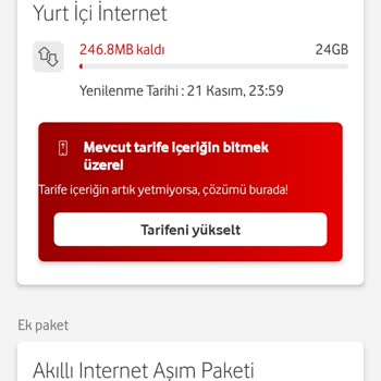 Vodafone İnternet Aşım Paketinin Haksız Olarak Tanımlanması