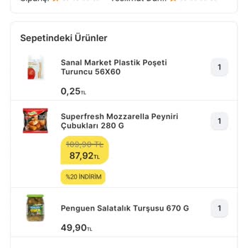 Migros Sanal Market Bayat Ürün Gönderimi
