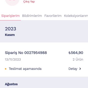 Penti Siparişi Kargoya Vermiyor