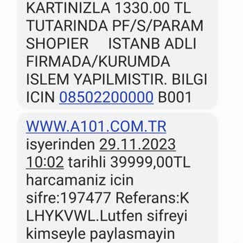0850 484 10 40 Kredi Kartımdan Para Çekilmiş