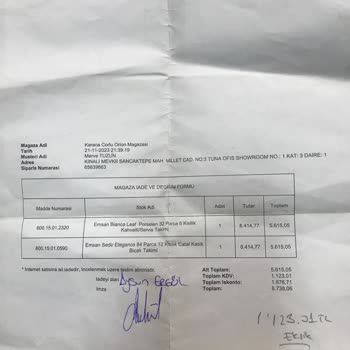 Orion AVM Karaca Ücret İade