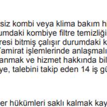 Aksigorta Kombi Klima Bakım Hizmeti