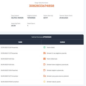 Aras Kargo Silifke Şube Teslim Edildi Dediği Ürünün Üzerine Kondu