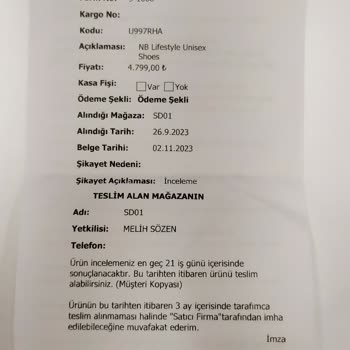 New Balance İnceleme Süresi İlgisizlik