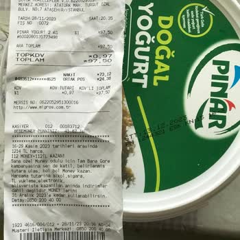 Pınar Et ve Süt Marketten Satın Alınan Yoğurtta Küf Sorunu