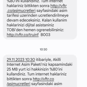 Vodafone Haksız Yere Faturalandırma Yapıyor.