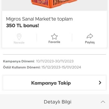 Migros Kampanyadan Yararlanamadım