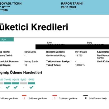 Kredi Kayıt Bürosu Kredi Raporu Ödemeyi Göstermiyor