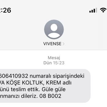 Vivense Online Mobilya Mağazasında Sipariş İşlemleri Sorunu