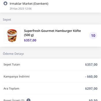 Irmaklar Market Siparişimin Gönderilmesini İstiyorum!1