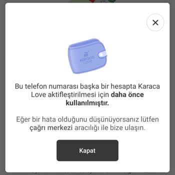 Karaca Züccaciye Karaca Love İptal Sorunu