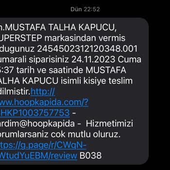 Hoopkapıda Ürünü Başka Birine Teslim Edilmesi