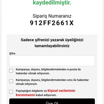 Letoon Sport Sipariş Verdim Fakat Gözükmüyor