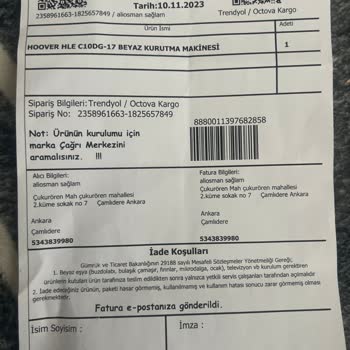 Hoover Kurulum Bekleyişi Ve Kötü Müşteri Hizmetleri