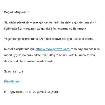 Epttavm Teslim Edilmeyen Ürünler