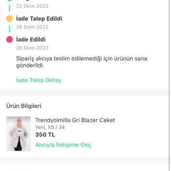 Dolap Sipariş İadem Yapılmadı