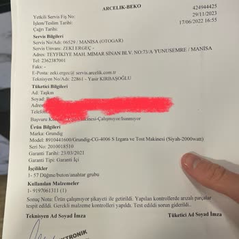 Grundig Kalitesizliği 3 Kez Bozulan Aç Kapa Tuşu