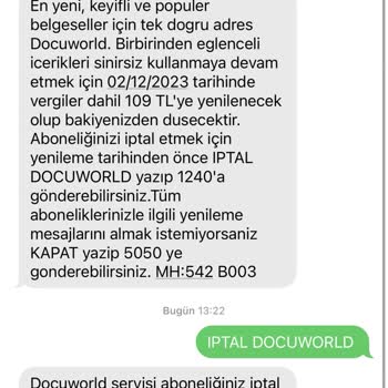 Vodafone Docuworld 1240 Rızasız Abonelik