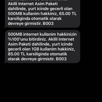 Vodafone İnternet Aşım Mağdurluğu
