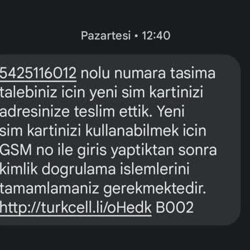 Turkcell Hat Taşıma İşlemi