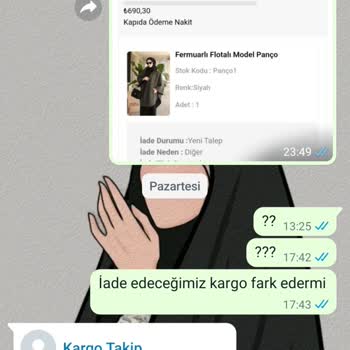 Tercih Çarşaf (Instagram) Ürün İadesi Ücret İadesi