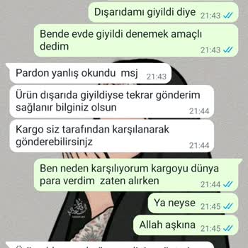 Tercih Çarşaf (Instagram) Ürün İadesi Ücret İadesi
