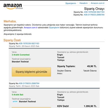 Amazon Sisteminden Kaynaklanan Sipariş İptal Problemi