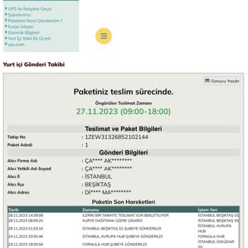 UPS Kargo Teslimatında 4 Günlük Gecikme Ve İletişimsizlik!