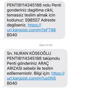Kargoist Firmasının Gecikmeleri Ve İletişime Geçememek