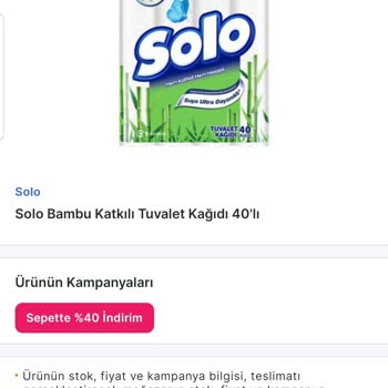 Migros Sanalmarkette Ürün Sayfasında Bulunan Kampanya Sepetime Yansıtılmadı.