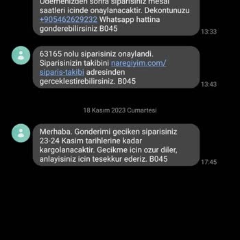 Nare Giyim Gelmeyen Ve Geciken Kargo