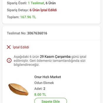 Trendyol Ve Onur Market Tarafından Mağdur Edildim