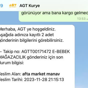 AGT Kurye Farklı Adrese Teslimat
