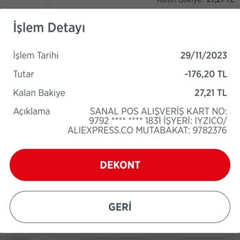 Aliexpress Sipariş İle İlgili Ücret Talep Edilmesi
