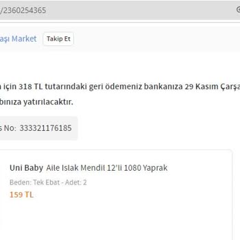 Eczacıbaşı E-Sanal Mağaza Etik Dışı Sipariş İptali