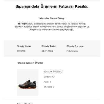 Skechers Ürünü Komple İade Etmek İstiyorum