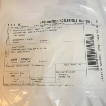 PTT Kargoyu Takip Şikayet Ediyorum